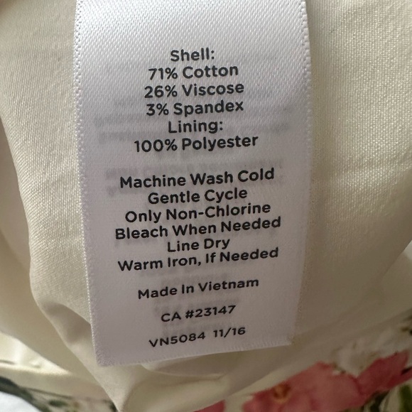 Talbots Pink and Green Pleated A-Line Resort Skirt - Picture 5 of 5